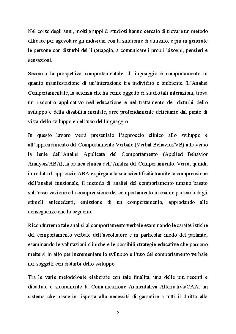 Anteprima della tesi: La difficoltà della comunicazione e dello sviluppo del linguaggio in bambini affetti da autismo, Pagina 3