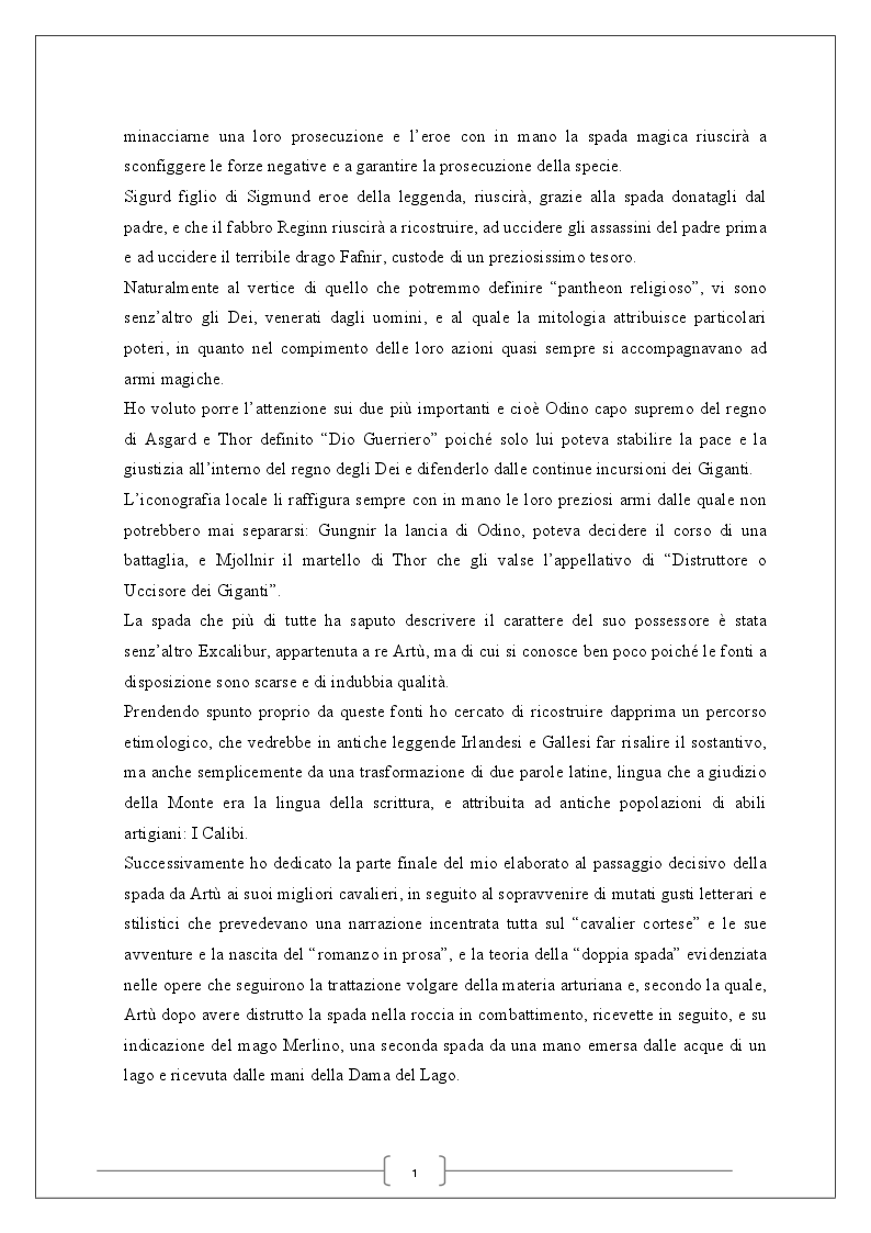 Anteprima della tesi: La spada magica, Pagina 3