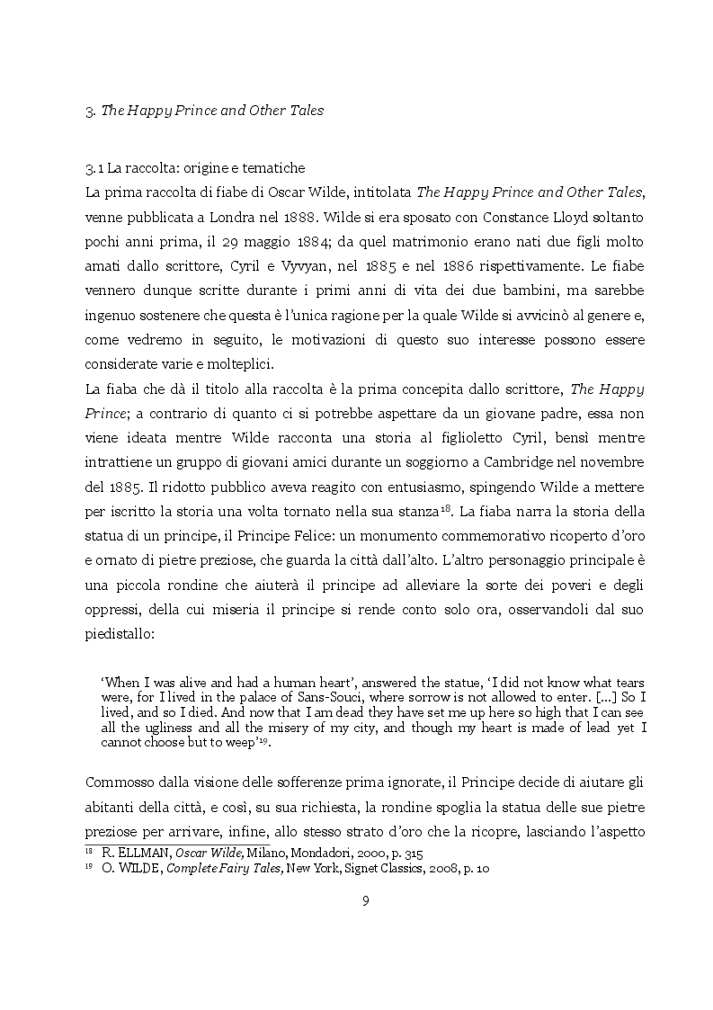 Estratto dalla tesi: The Happy Prince and Other Tales: fortuna editoriale delle fiabe di Oscar Wilde