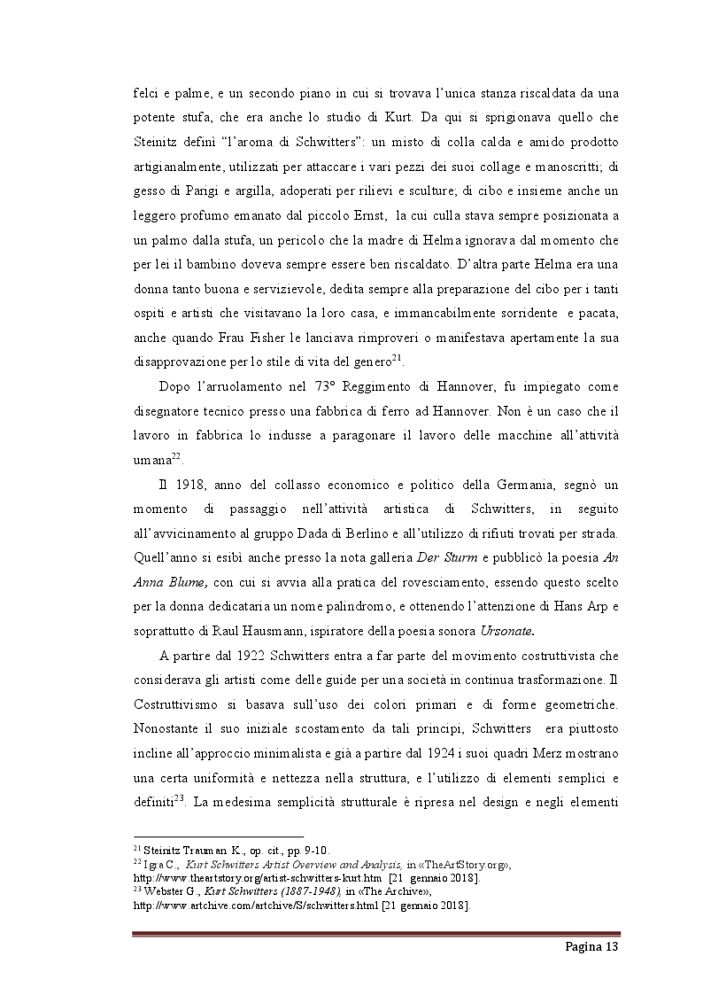 Estratto dalla tesi: Occultismo, potere, tesori nascosti e magia d'epoca nazista nel racconto Verwandlungen di Kurt Schwitters