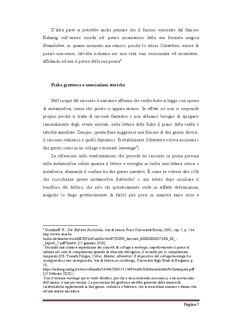 Anteprima della tesi: Occultismo, potere, tesori nascosti e magia d'epoca nazista nel racconto Verwandlungen di Kurt Schwitters, Pagina 5