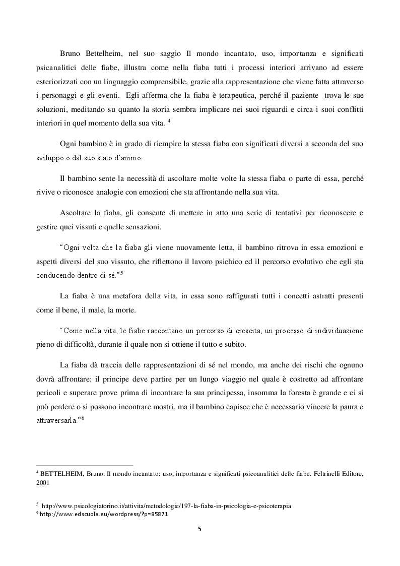 Anteprima della tesi: Il ruolo della fiaba nel narrare le emozioni. La fiaba come strumento terapeutico e preventivo in caso di abuso e maltrattamenti., Pagina 3