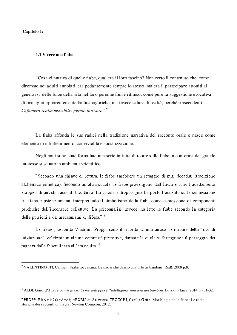 Anteprima della tesi: Il ruolo della fiaba nel narrare le emozioni. La fiaba come strumento terapeutico e preventivo in caso di abuso e maltrattamenti., Pagina 6