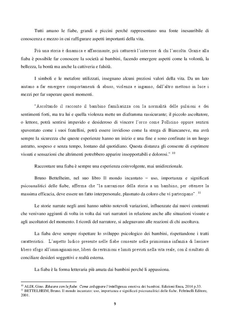 Anteprima della tesi: Il ruolo della fiaba nel narrare le emozioni. La fiaba come strumento terapeutico e preventivo in caso di abuso e maltrattamenti., Pagina 7