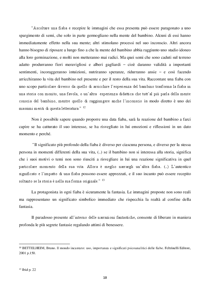 Anteprima della tesi: Il ruolo della fiaba nel narrare le emozioni. La fiaba come strumento terapeutico e preventivo in caso di abuso e maltrattamenti., Pagina 8