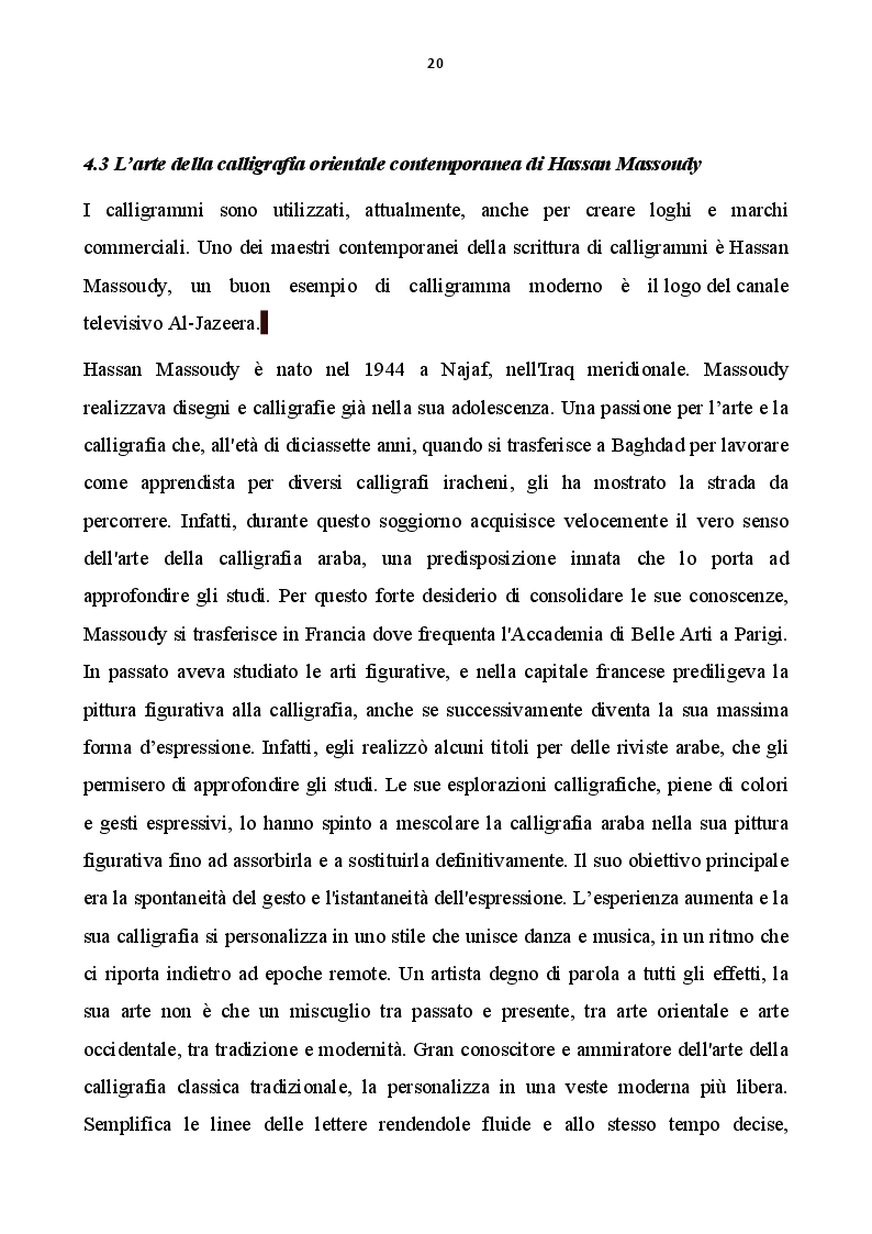 Estratto dalla tesi: Calligrafia estremo-orientale e calligrafia occidentale