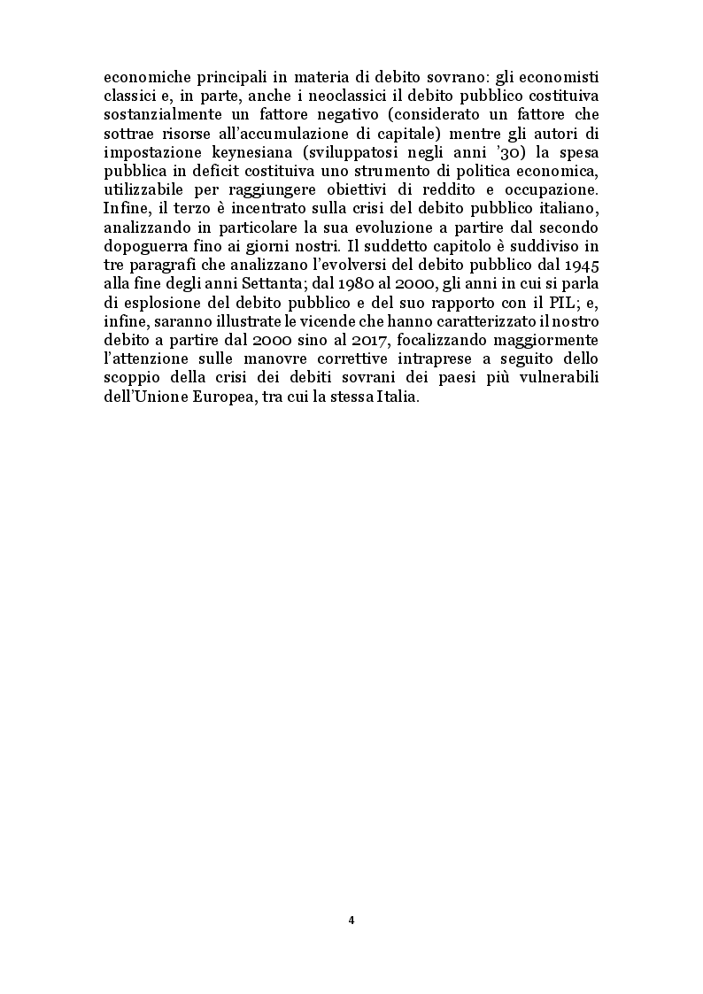 Anteprima della tesi: Il debito pubblico e i programmi di aggiustamento economico: il caso italiano dal secondo dopoguerra a oggi, Pagina 3