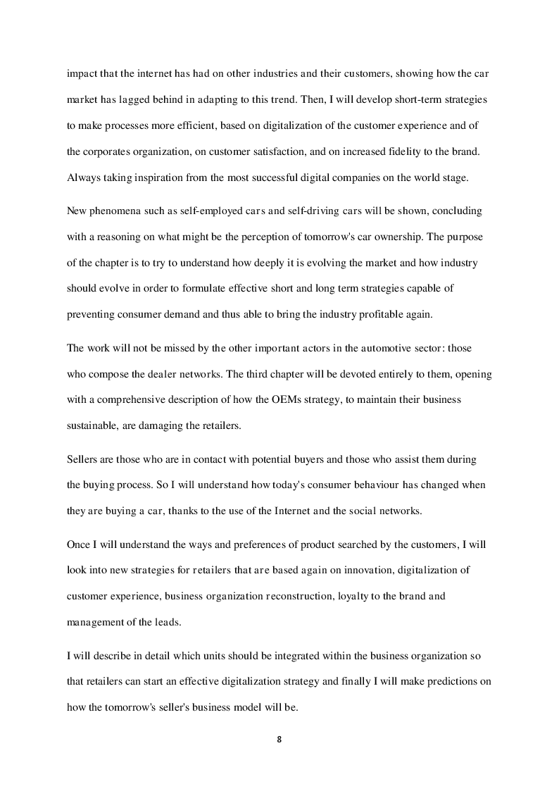 Anteprima della tesi: The Automotive Industry Evolution: an Analysis of the Business Model of Today and Tomorrow, Pagina 3