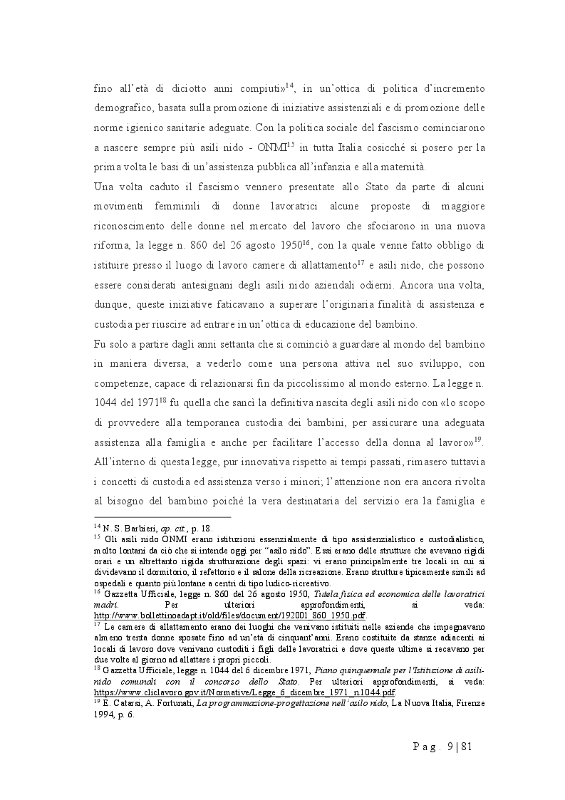 Anteprima della tesi: Progettare un nido d'infanzia: orientamenti pedagogici, spazi, tempi, funzionamento, Pagina 5