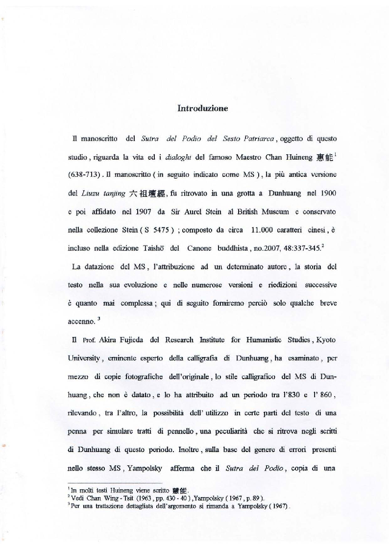 Anteprima della tesi: Il Sutra del Podio del Sesto Patriarca. Analisi di alcuni aspetti linguistici, Pagina 9