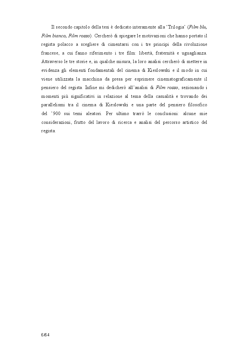 Anteprima della tesi: La poetica della casualità in Film rosso di Krzysztof Kieslowsi, Pagina 3