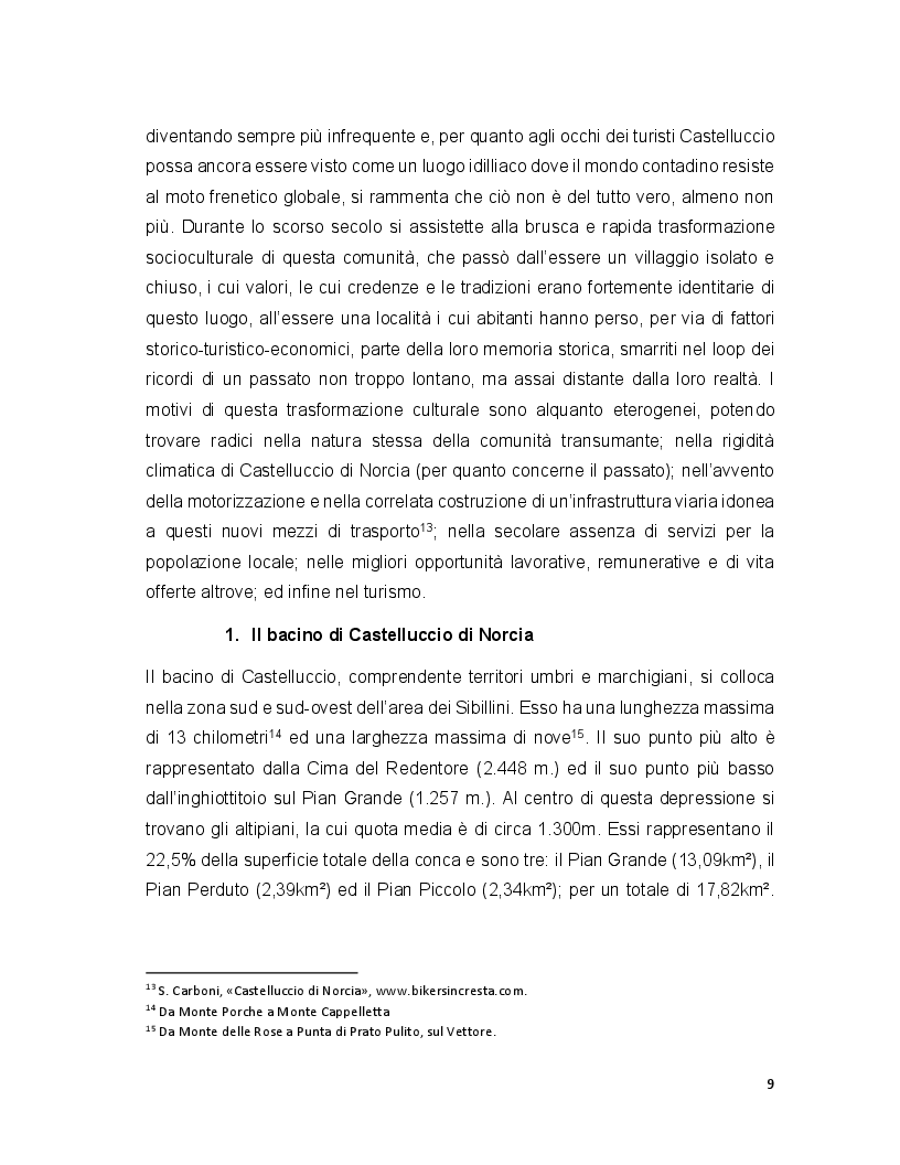 Anteprima della tesi: Turismo e terremoto: analisi degli impatti sismici sui flussi turistici a Castelluccio di Norcia. Proposte per la ripartenza e la riqualificazione del settore., Pagina 6