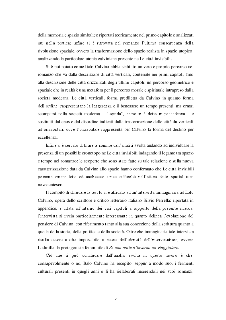 Anteprima della tesi: Spatial turn e gioco combinatorio nella narrativa di Italo Calvino: da ''Se una notte d'inverno un viaggiatore'' a ''Le città invisibili'', Pagina 5