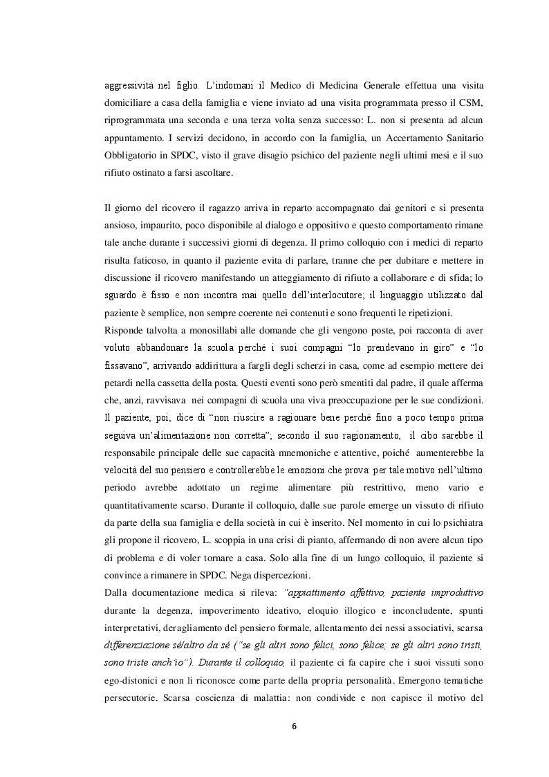 Anteprima della tesi: Il paziente schizofrenico: un caso di difficile comprensione (case report), Pagina 6