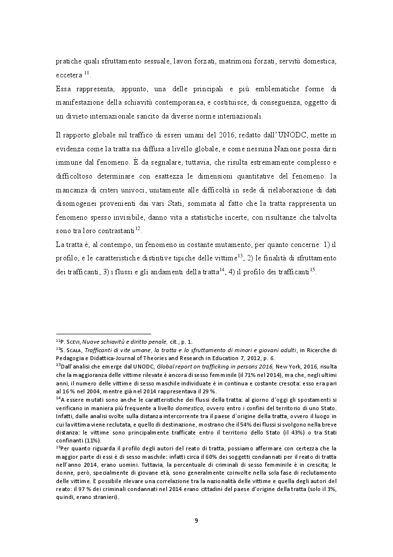 Anteprima della tesi: La prevenzione e la repressione penale della tratta di esseri umani: gli strumenti internazionali e le misure adottate nella legislazione italiana e nepalese, Pagina 10