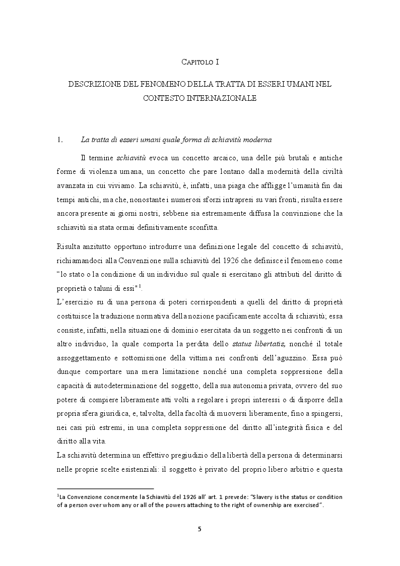 Anteprima della tesi: La prevenzione e la repressione penale della tratta di esseri umani: gli strumenti internazionali e le misure adottate nella legislazione italiana e nepalese, Pagina 6