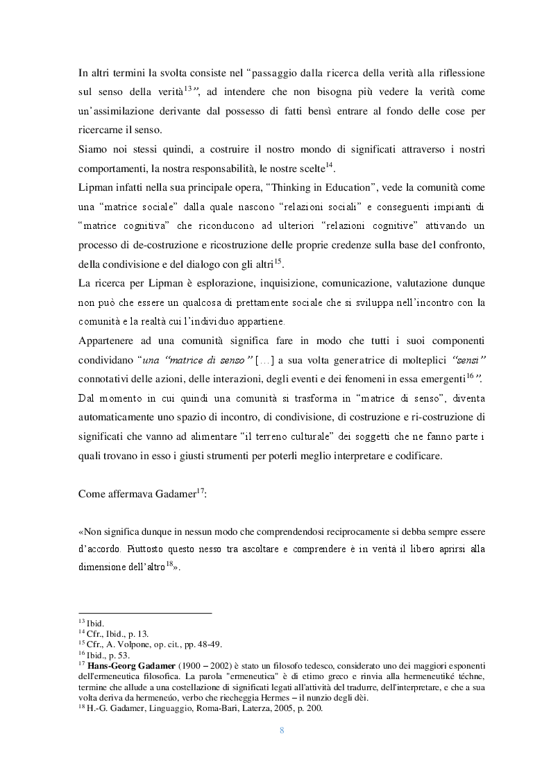 Estratto dalla tesi: Lo sguardo filosofico dei bambini. Una riflessione introduttiva