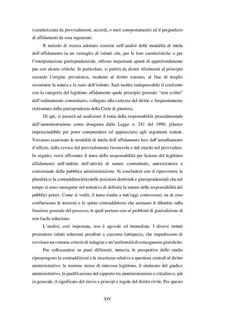 Anteprima della tesi: Affidamento dell'impresa e responsabilità procedimentale della Pubblica Amministrazione, Pagina 3