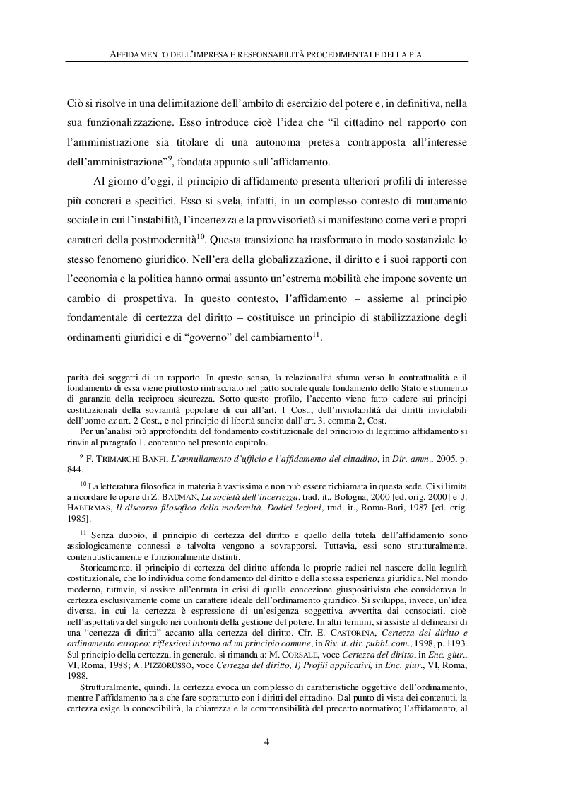 Anteprima della tesi: Affidamento dell'impresa e responsabilità procedimentale della Pubblica Amministrazione, Pagina 8