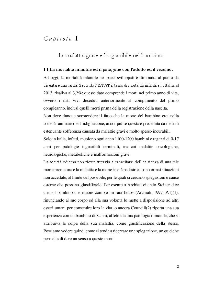 Anteprima della tesi: Aspetti etici degli interventi medici e assistenziali nel fine vita in età pediatrica. Il problema dell’eutanasia, Pagina 3