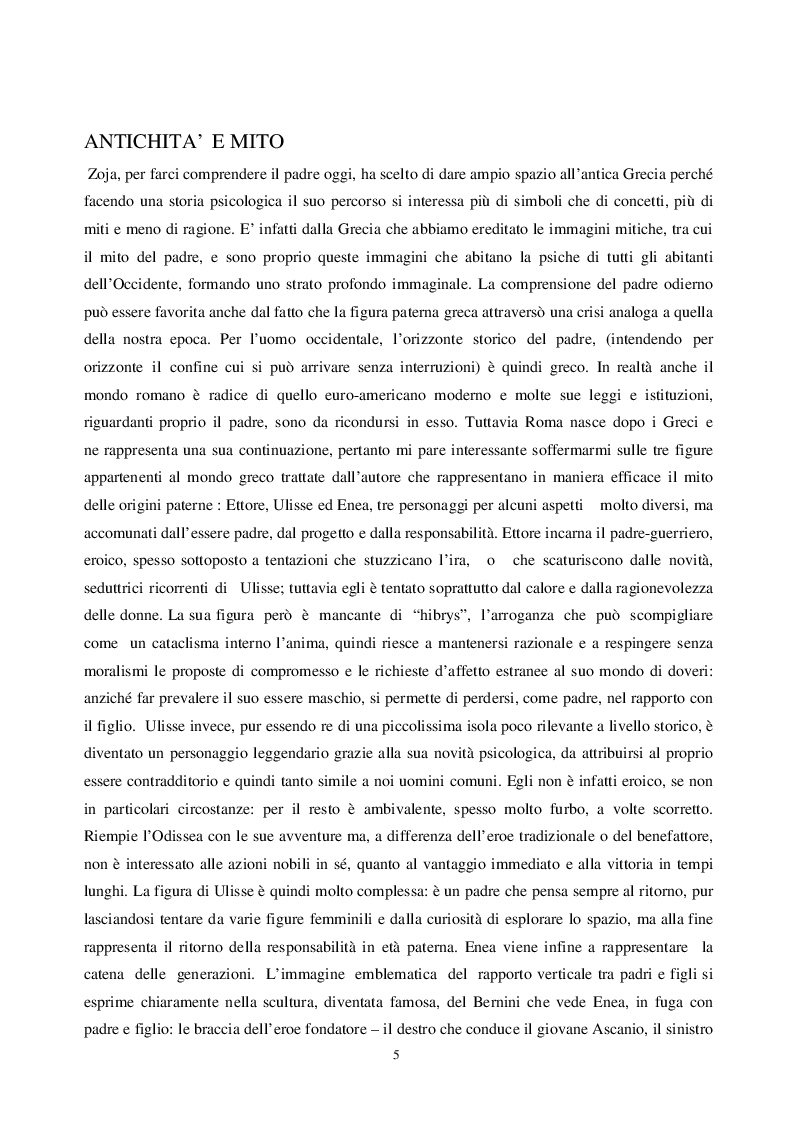 Estratto dalla tesi: Alla ricerca del padre perduto