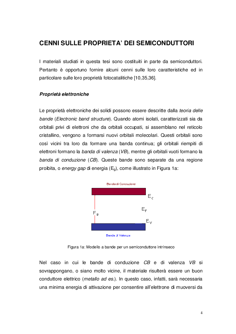 Anteprima della tesi: Studio elettro-fotocatalitico di film di materiali nanostrutturati ricoperti di TiO2 (anatasio), Pagina 5