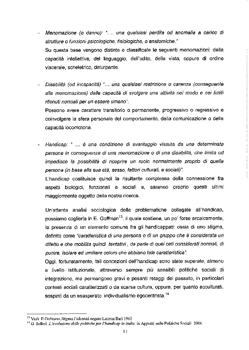 Anteprima della tesi: Libertà ed Azioni positive: Stato sociale e tutela giuridica delle disabilità, Pagina 6