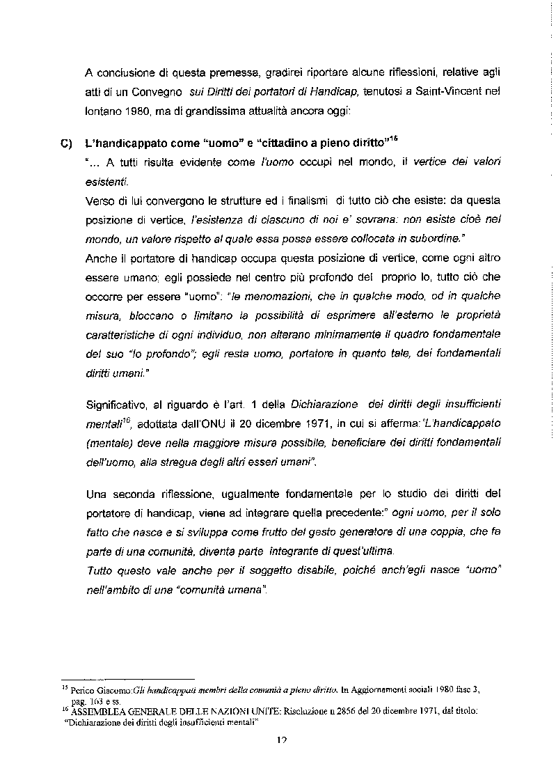 Anteprima della tesi: Libertà ed Azioni positive: Stato sociale e tutela giuridica delle disabilità, Pagina 7