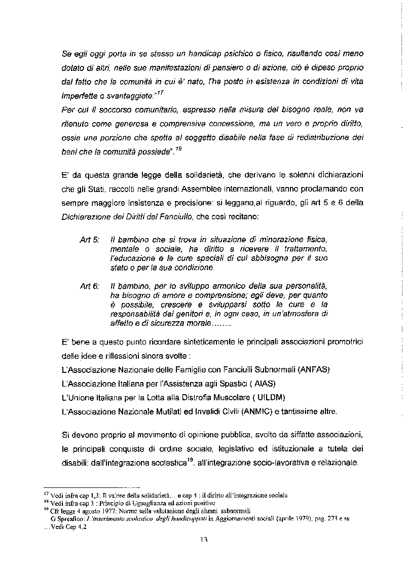 Anteprima della tesi: Libertà ed Azioni positive: Stato sociale e tutela giuridica delle disabilità, Pagina 8