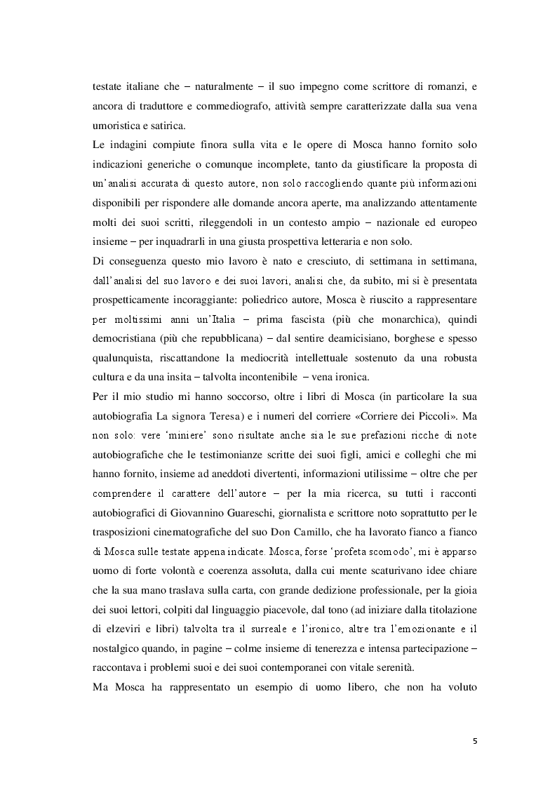 Anteprima della tesi: «Cantore delle piccole cose di tutti i giorni» Storia di Giovanni Mosca, Pagina 3