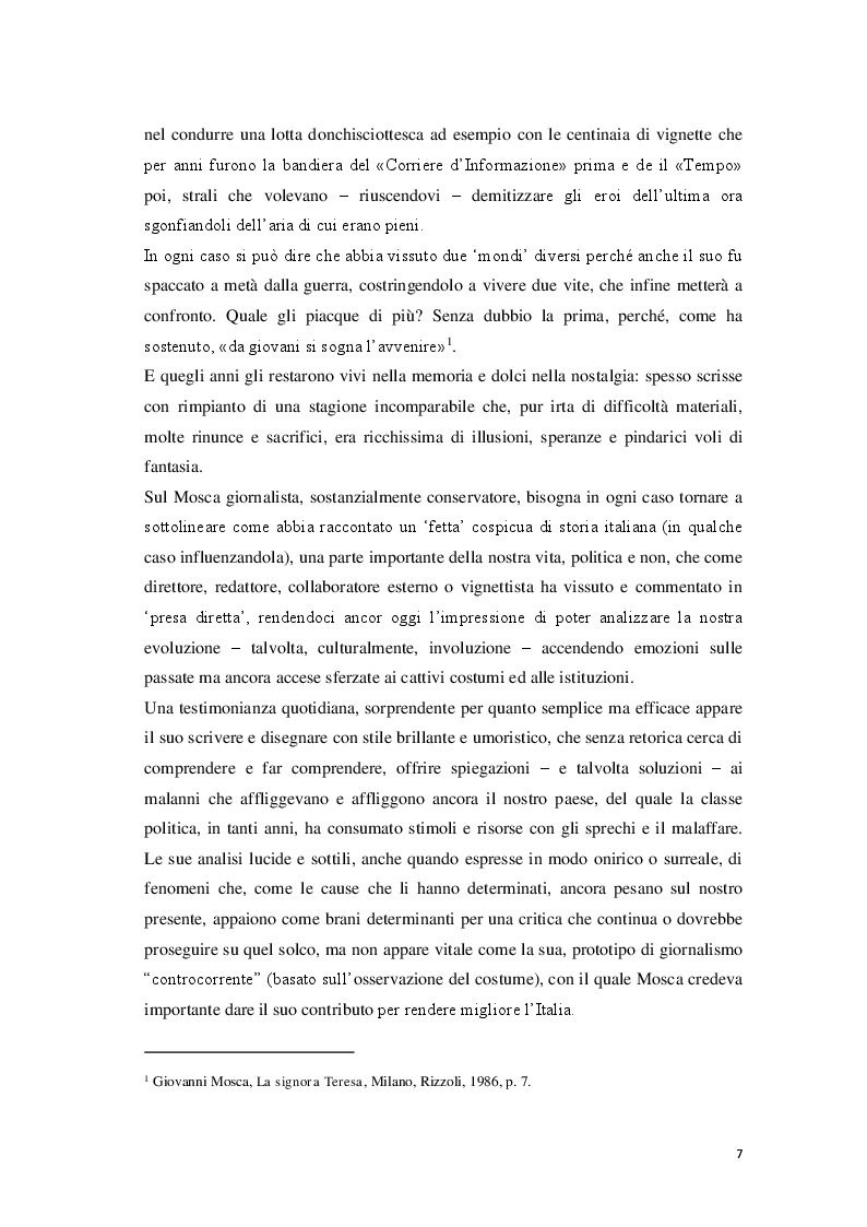 Anteprima della tesi: «Cantore delle piccole cose di tutti i giorni» Storia di Giovanni Mosca, Pagina 5