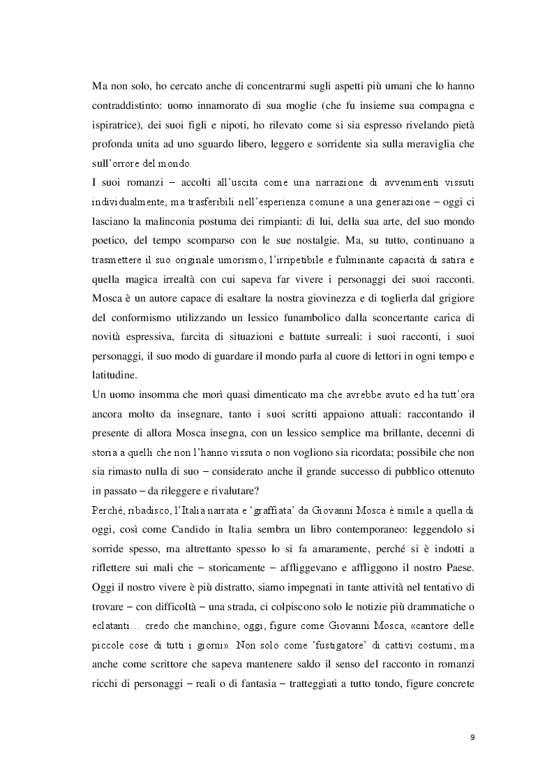 Anteprima della tesi: «Cantore delle piccole cose di tutti i giorni» Storia di Giovanni Mosca, Pagina 7