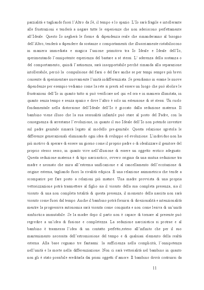 Estratto dalla tesi: Utilizzo delle terapie di gruppo nelle dipendenze: esperienze in comunità terapeutica