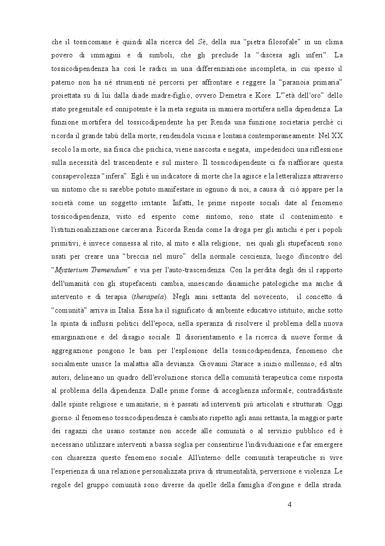 Anteprima della tesi: Utilizzo delle terapie di gruppo nelle dipendenze: esperienze in comunità terapeutica, Pagina 3