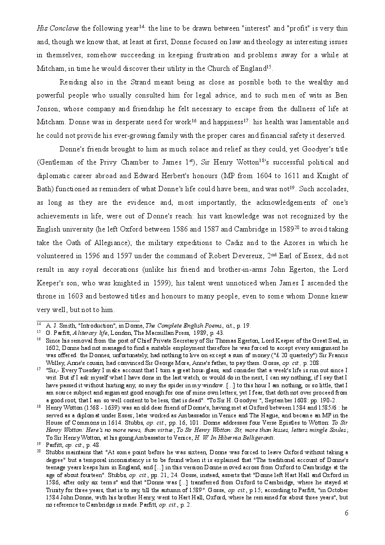 Anteprima della tesi: John Donne's Verse Epistles, Pagina 5