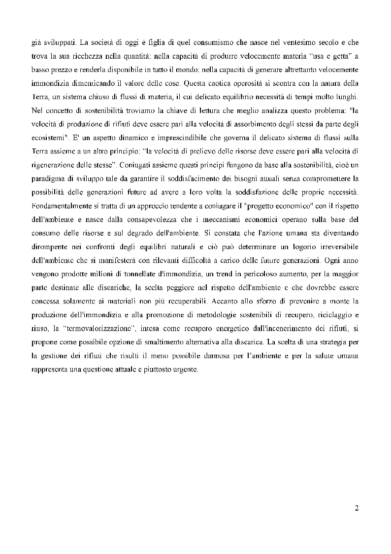 Anteprima della tesi: Le Dimensioni della Termovalorizzazione, Pagina 3