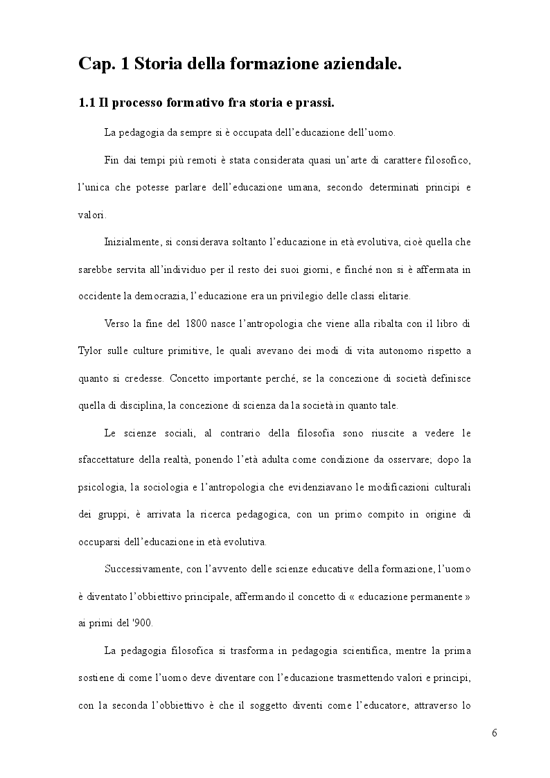 Anteprima della tesi: La formazione come strategia per il successo, Pagina 5