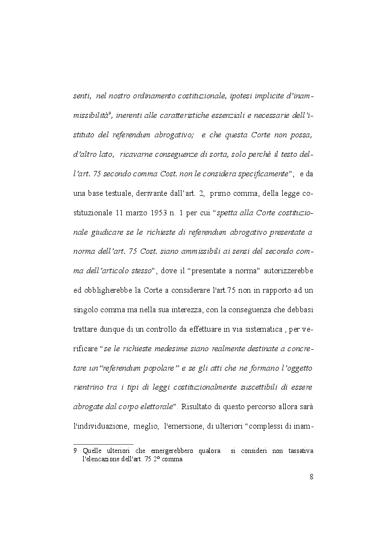 Anteprima della tesi: Il referendum abrogativo in materia elettorale, Pagina 7
