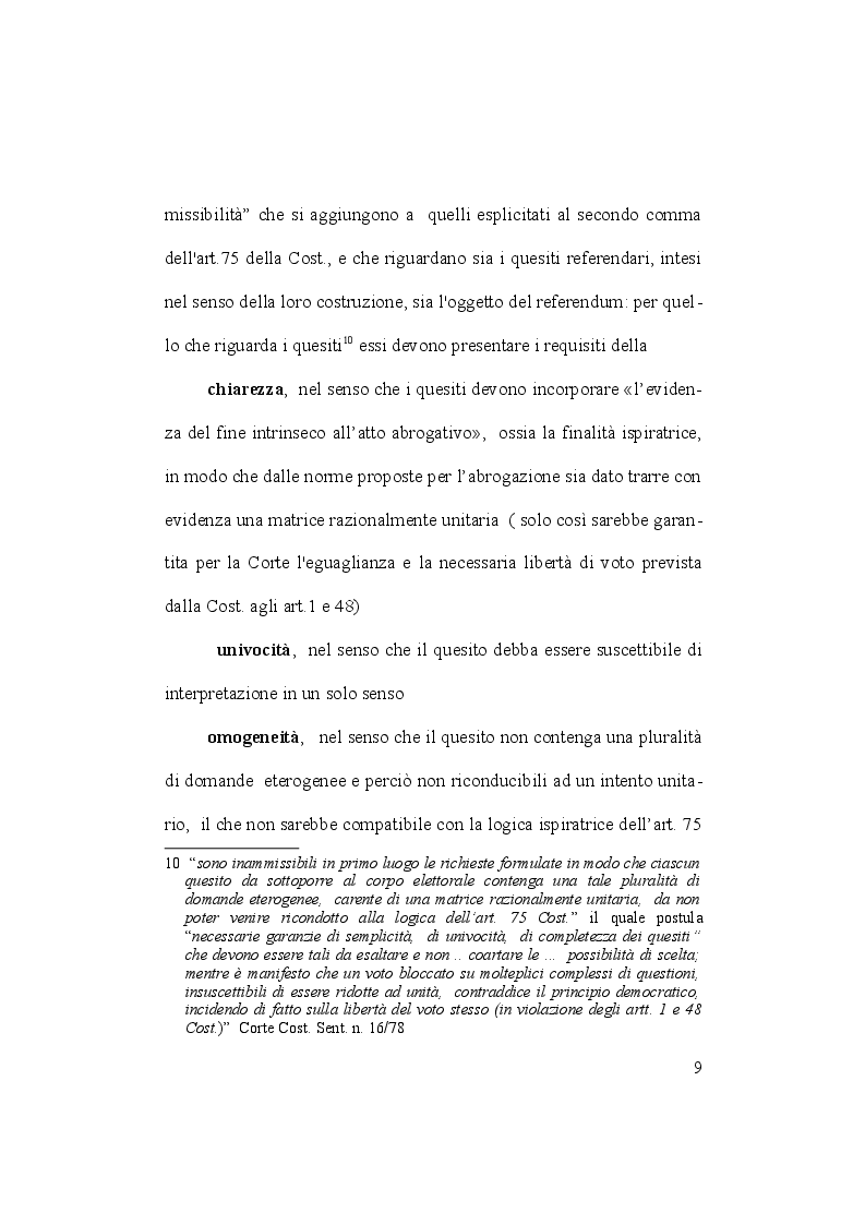 Anteprima della tesi: Il referendum abrogativo in materia elettorale, Pagina 8
