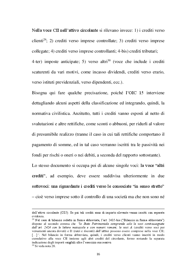 Estratto dalla tesi: La valutazione dei crediti tra normativa civilistica e fiscale
