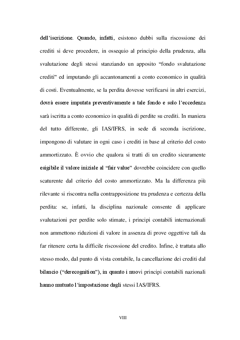 Anteprima della tesi: La valutazione dei crediti tra normativa civilistica e fiscale, Pagina 6