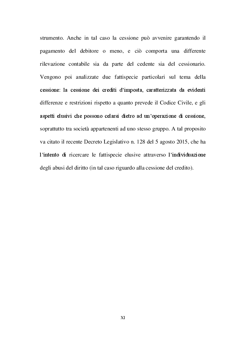 Anteprima della tesi: La valutazione dei crediti tra normativa civilistica e fiscale, Pagina 9