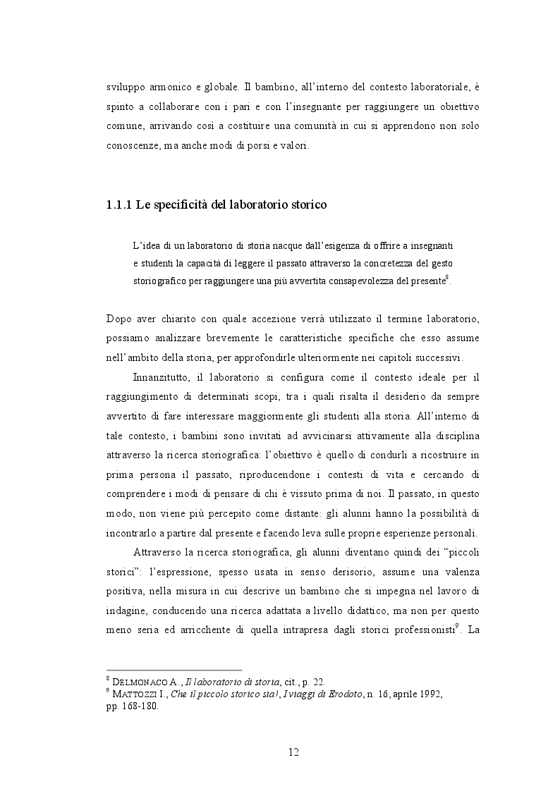 Estratto dalla tesi: Quando i nonni raccontano. L'affettività nel laboratorio storico.