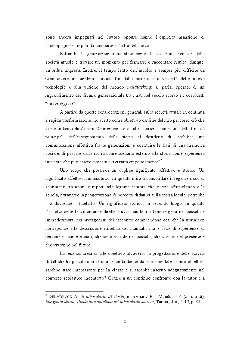 Anteprima della tesi: Quando i nonni raccontano. L'affettività nel laboratorio storico., Pagina 3