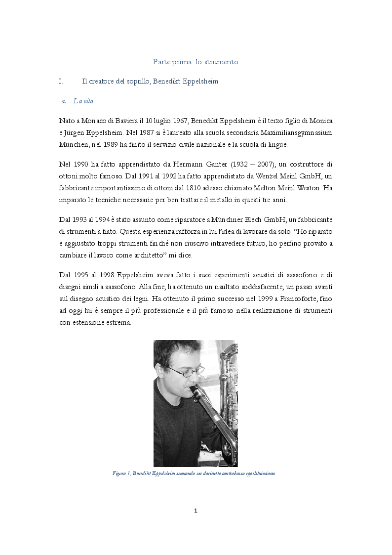 Anteprima della tesi: Uno studio complessivo del sassofono soprillo, Pagina 3