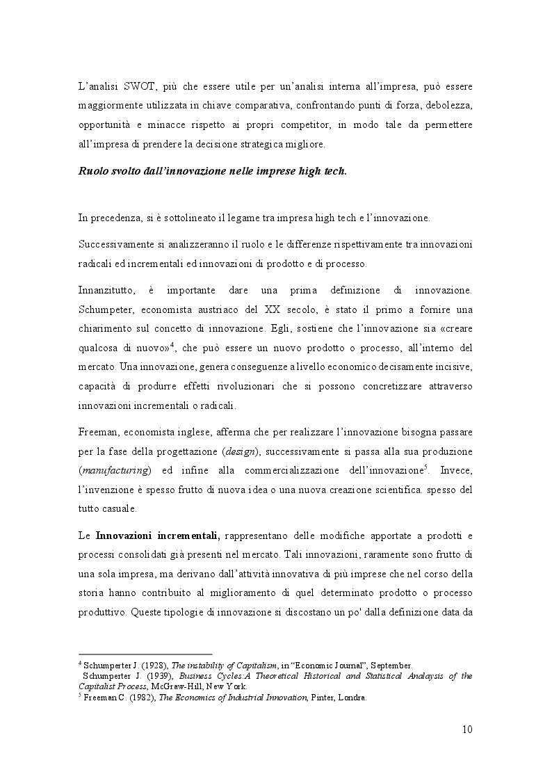 Estratto dalla tesi: Analisi di settore del comparto High Tech in Abruzzo