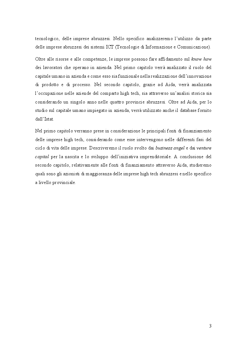 Anteprima della tesi: Analisi di settore del comparto High Tech in Abruzzo, Pagina 4