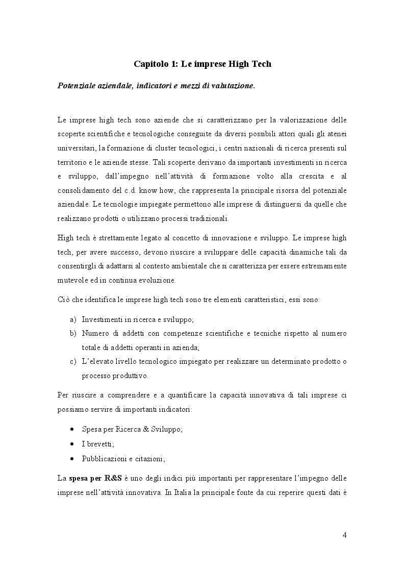Anteprima della tesi: Analisi di settore del comparto High Tech in Abruzzo, Pagina 5