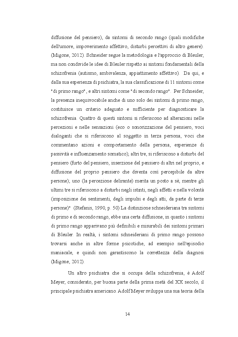 Estratto dalla tesi: Le allucinazioni uditive nella schizofrenia: ipotesi biologiche ed ipotesi psicologiche a confronto