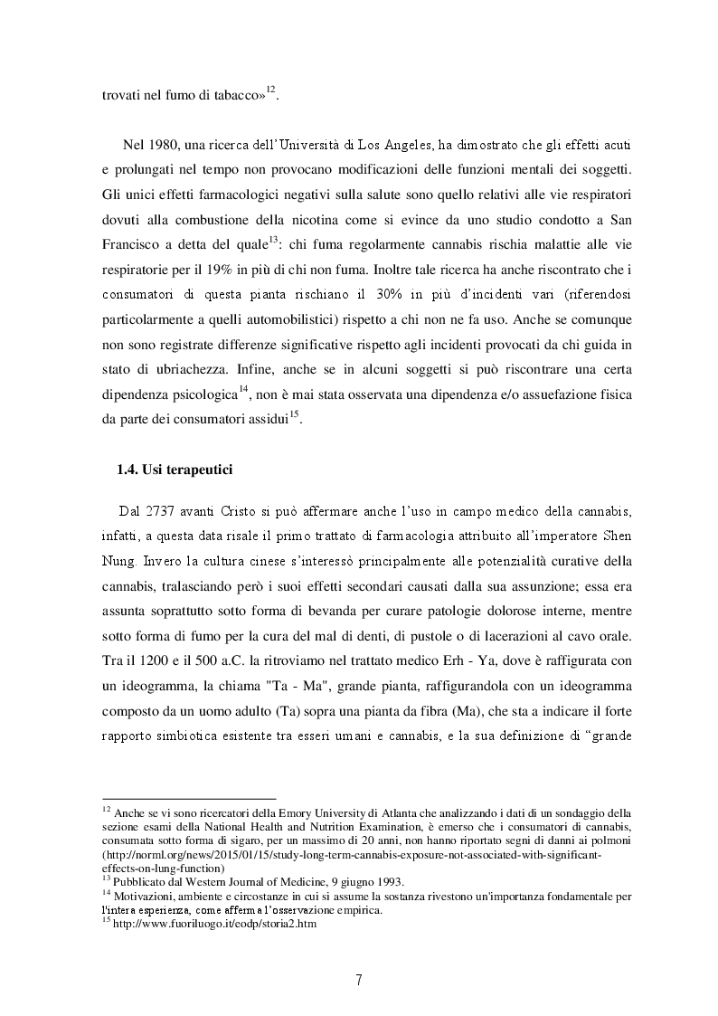 Estratto dalla tesi: Cannabis. Aspetti di una devianza.